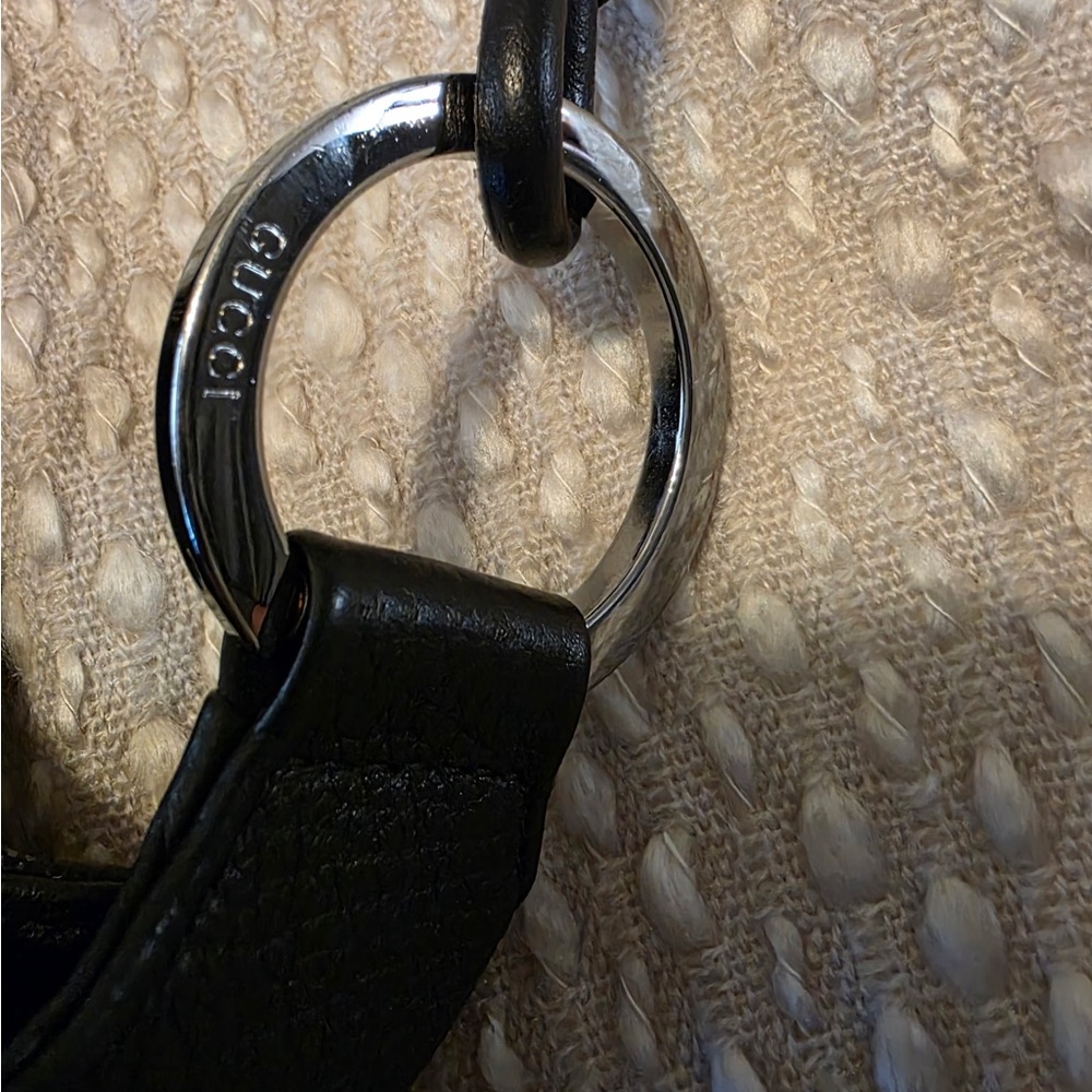 Authentic GUCCI black denim crescent shoulder bag - Picture 8 of 16